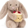 JELLYCAT BASHFUL BEIGE BIRTHDAY BUNNY