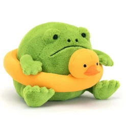 JELLYCAT RICKY RAIN FROG WITH RUBBER RING