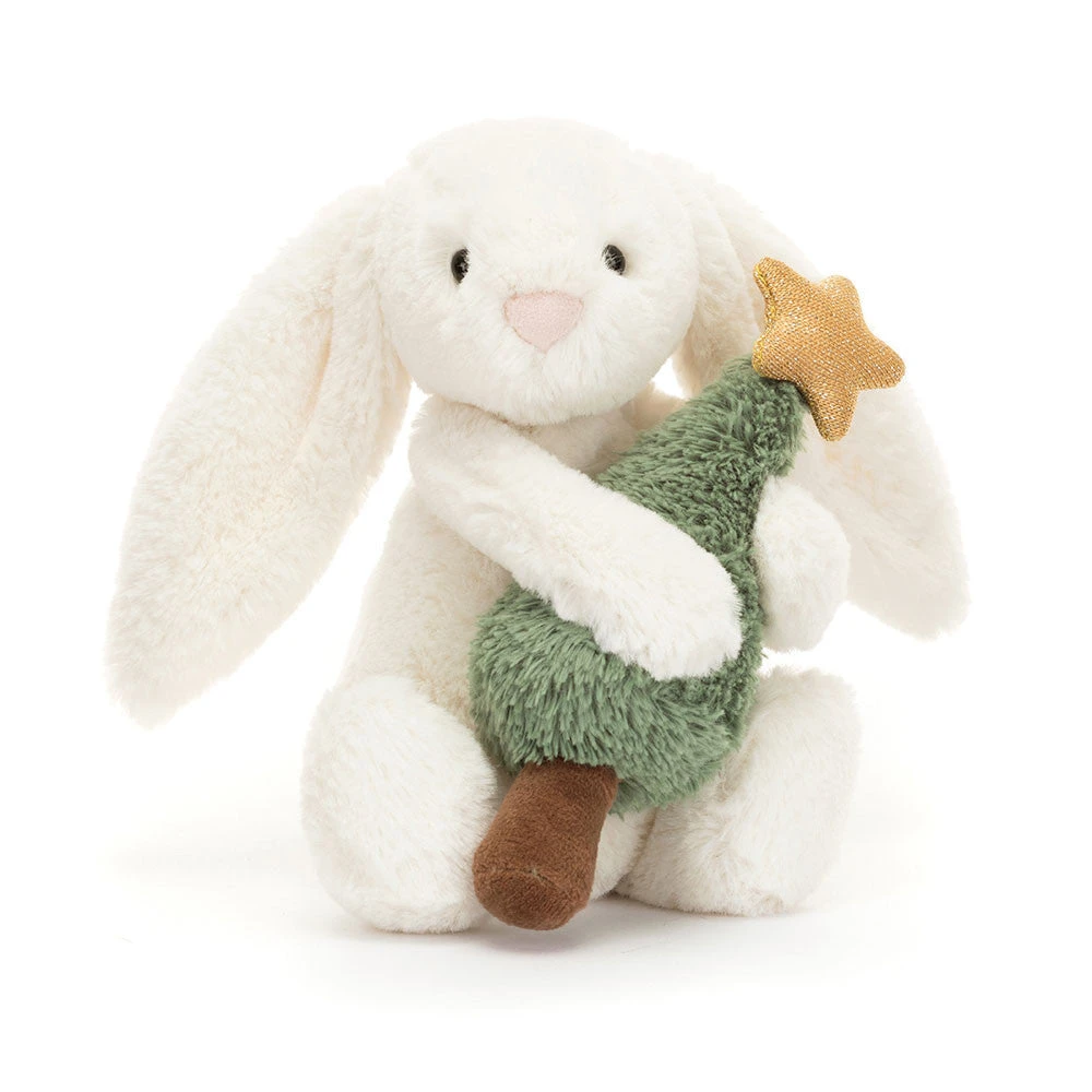 JELLYCAT BASHFUL BUNNY WITH CHRISTMAS TREE 3 JELLYCAT BASHFUL BUNNY WITH CHRISTMAS TREE