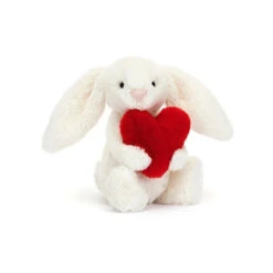 JELLYCAT BASHFUL RED LOVE HEART BUNNY LITTLE
