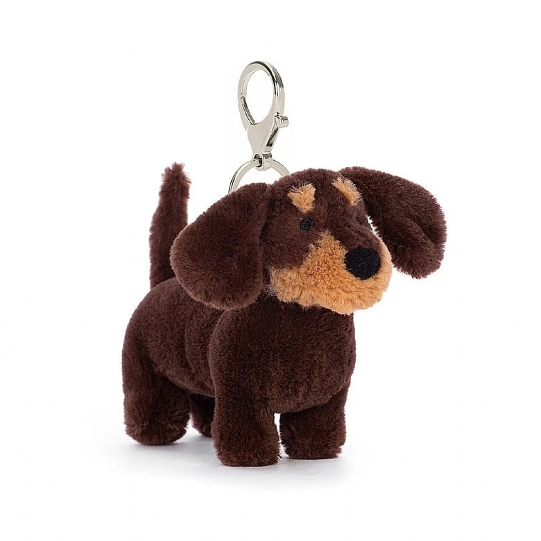 JELLYCAT OTTO SAUSAGE DOG BAG CHARM 3 JELLYCAT OTTO SAUSAGE DOG BAG CHARM