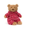 JELLYCAT BARTHOLOMEW BEAR IN WINTER PYJAMAS