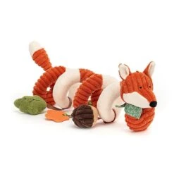 JELLYCAT CORDOROY FOX ACTIVITY TOY